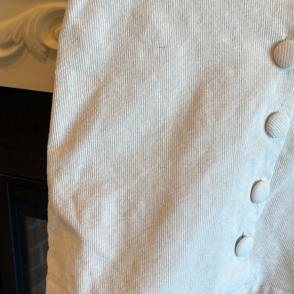 Corduroy Skirt Off White Boutique B Original Elastic Back Waist Comfy A Line - Picture 6 of 7